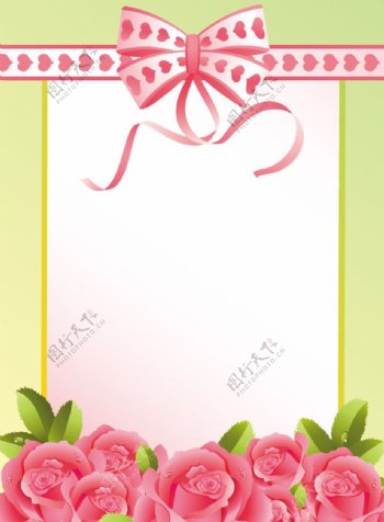 玫瑰水珠水滴情人节贺卡背景图片