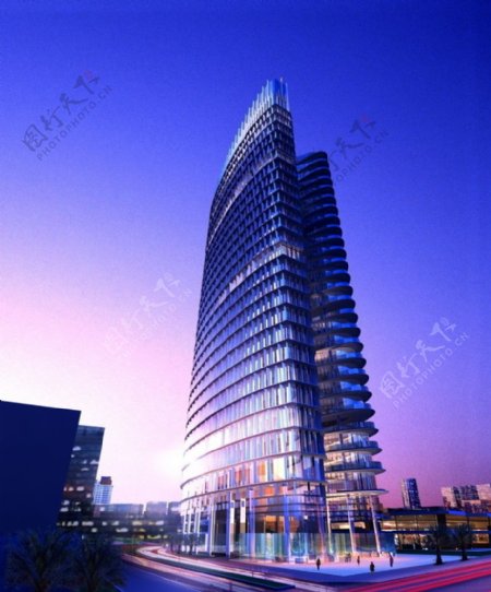 摩天大楼建筑效果图图片