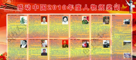 2010年感动中国十大人物展板图片