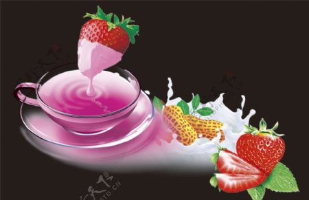 草莓奶油花生图片