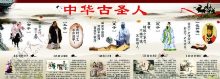 中华古圣人宣传栏图片