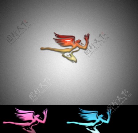 天使logo翅膀logo飞人运动logo图片
