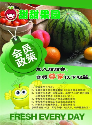 水果超市海报DM单图片