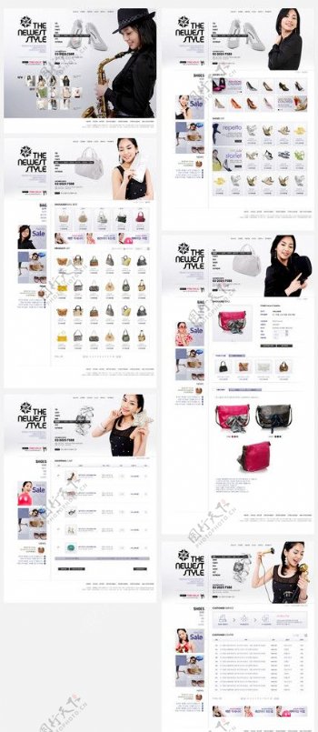 韩国女性高跟鞋设计公司网页模板图片
