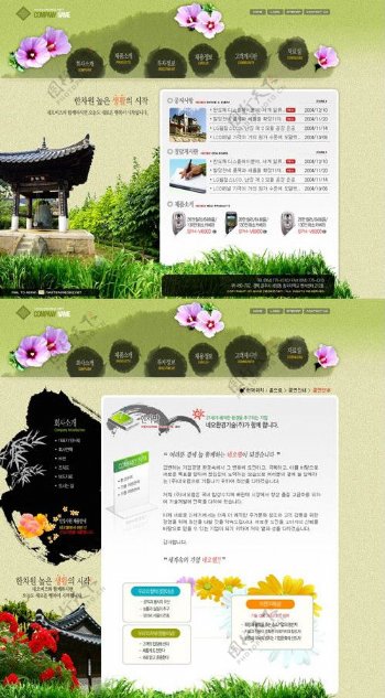 韩国古典风格类网站模板图片