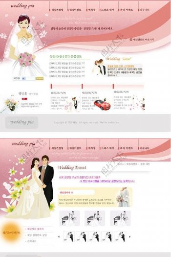 粉色婚纱摄影网站图片