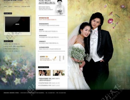 婚纱摄影工作室韩国模板6psd图片