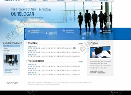 韩国企业网站PSD图片