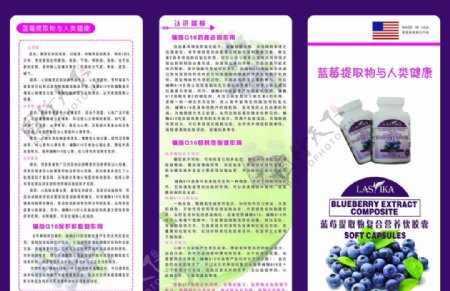 蓝莓软胶囊宣传折页图片