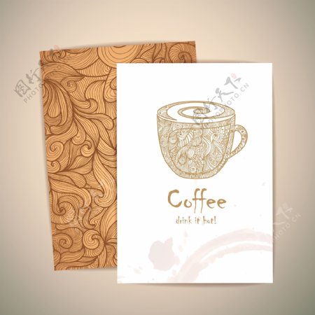咖啡卡片图片