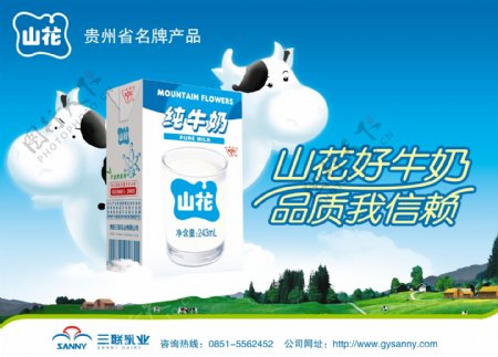 贵州山花牛奶图片