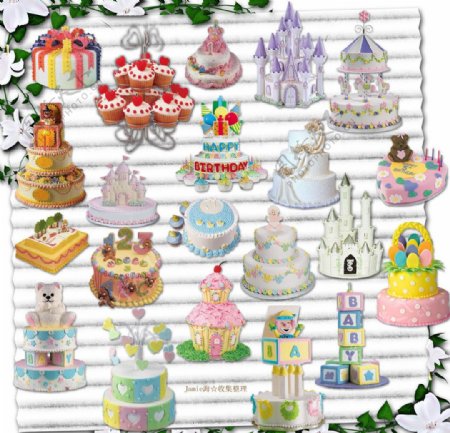 欧美风格可爱生日蛋糕素材图片