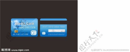 深蓝色银行卡图片
