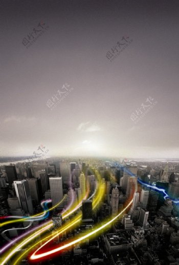城市光速图片