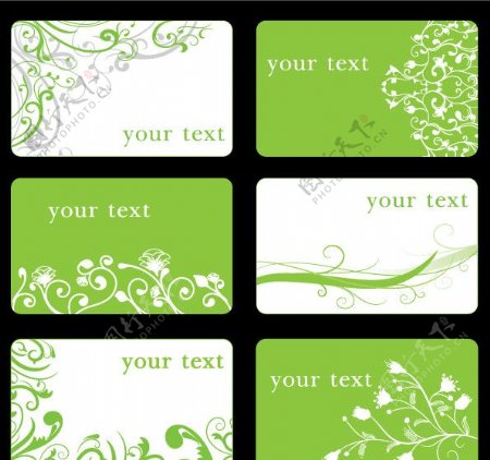 绿色环保卡片图片