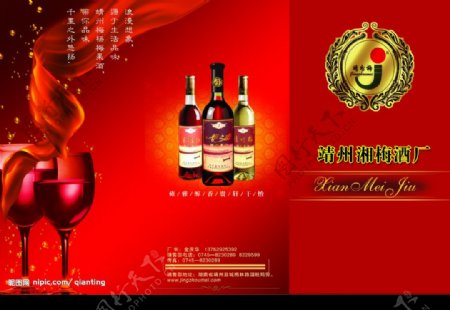 杨梅红酒图片