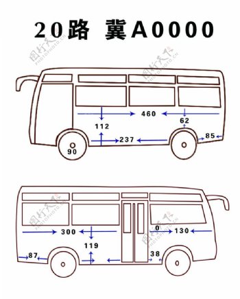 公交车尺寸图片