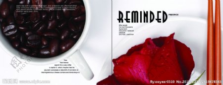 玫瑰咖啡广告素材图片