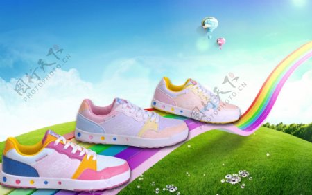 彩虹鞋图片