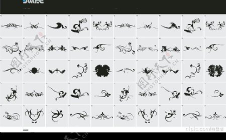 花纹分层字体韩国素材设计经典漂亮唯美图片