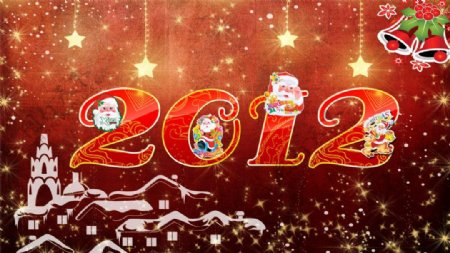 2012新年圣诞节海报图片