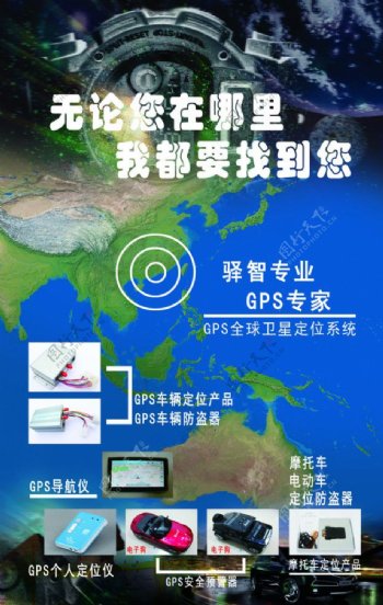 GPS导航海报图片