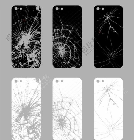 iPhone5镜面裂痕系列贴膜图片