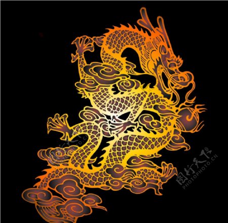 中国龙纹花纹图片