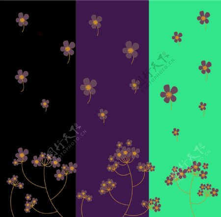 紫色小花矢量素材图片