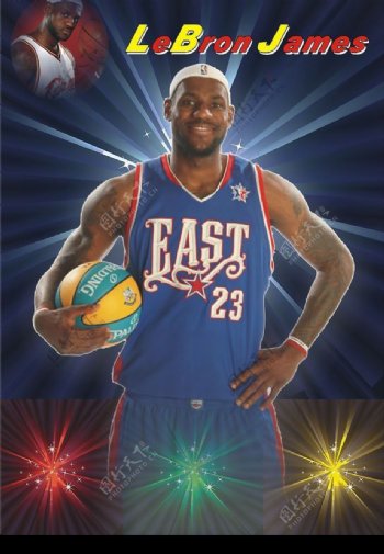 NBA骑士队明星勒布朗183詹姆斯图片