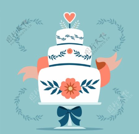 婚礼鲜花和蛋糕