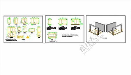 停车位施工图停车位大样图