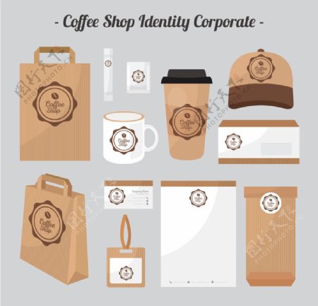 纸板咖啡店身份的企业