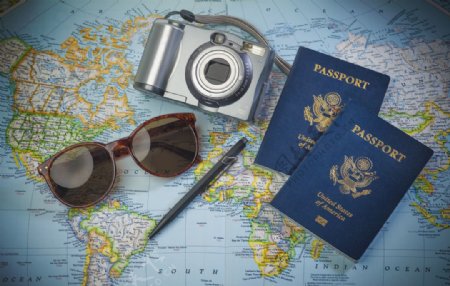 签证护照等旅游元素高清