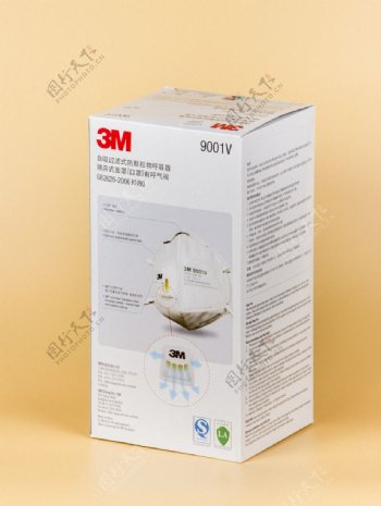3M9001V防尘口罩包装盒