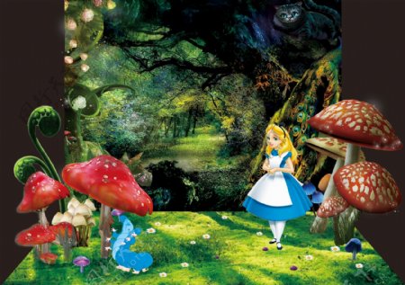 爱丽丝梦游仙境舞台设计