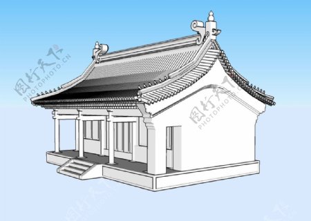 庙宇3D模型