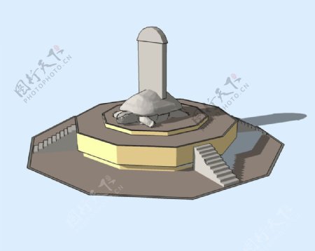 龟形墓碑3D模型