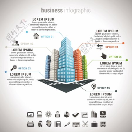 建筑商务信息图表