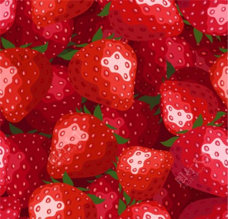 草莓背景图矢量