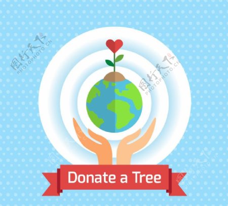 生态捐赠慈善背景宣传活动模板源