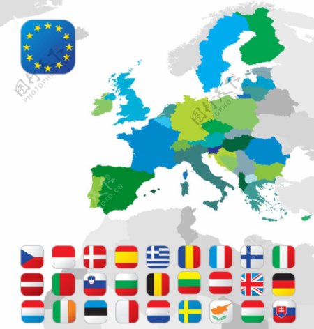 欧盟地形图