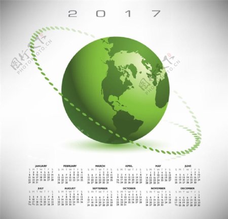 绿色地球2017年日历表