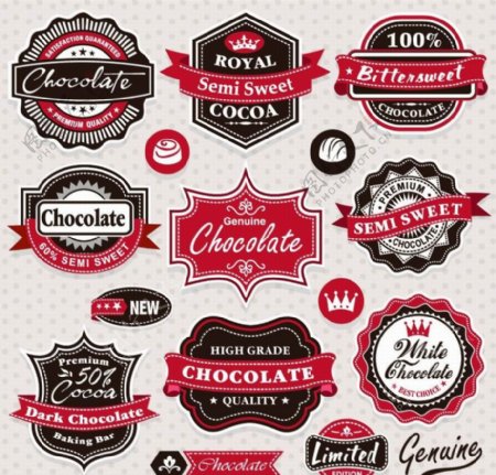 巧克力徽章标签