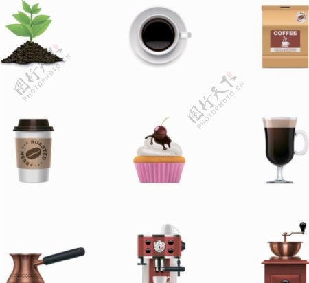 咖啡蛋糕食品图标