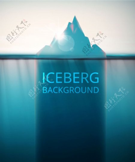 冰川背景矢量素材