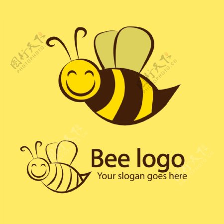 快乐蜜蜂徽标