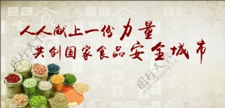 中国风食品展板