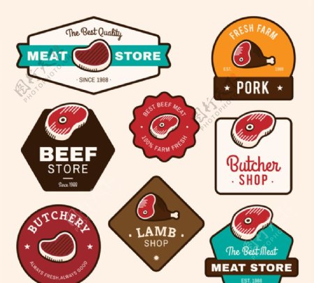 彩色肉制品标签