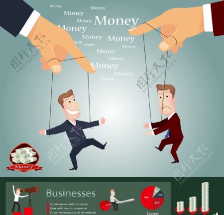 卡通金融商务海报